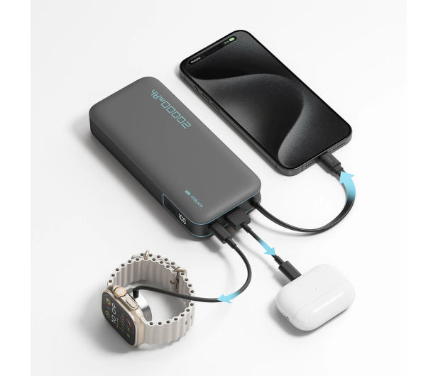 Cuktech Powerbank CUKP200NGLDG 55W 20000mAh wbudowany kabel USB-C - 1487971 - zdjęcie 2